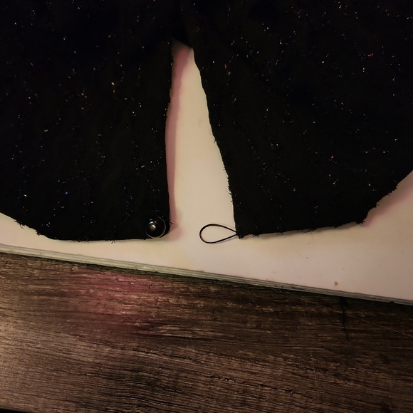 Vintage Onyx Nite Black Evening Gown With Some Sparkle 80s Retro Goth Whimsygoth - Picture 10 of 11